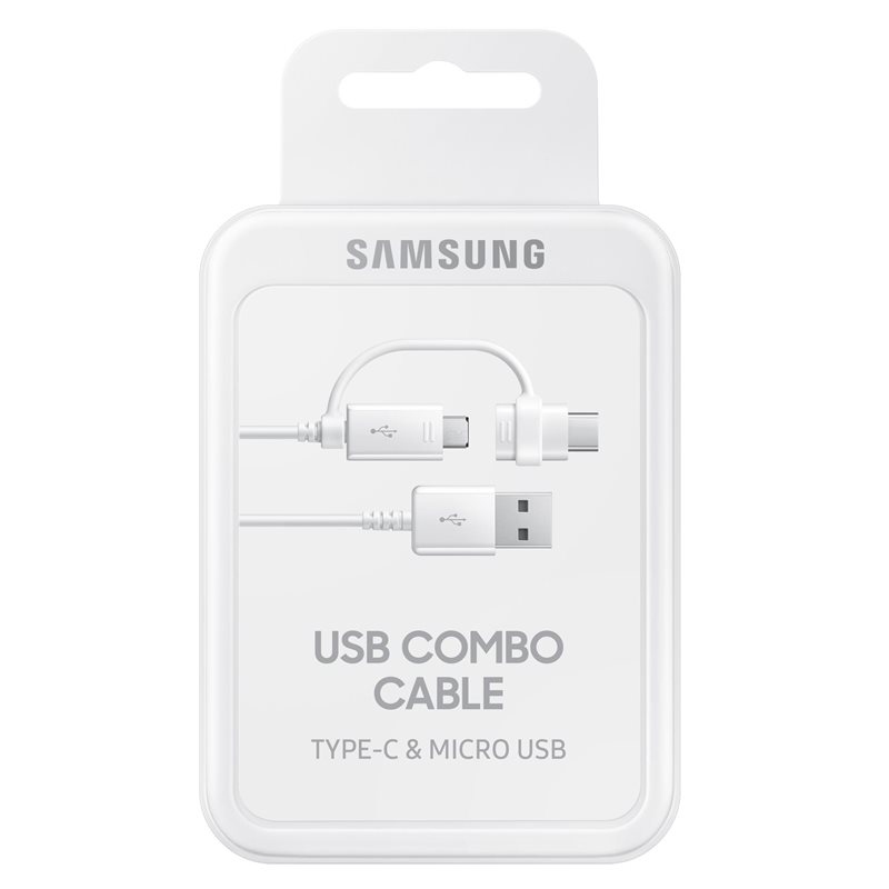 EP-DG930DWE Samsung Combo microUSB adatkábel USB-C reduktorral 1,5m fehér