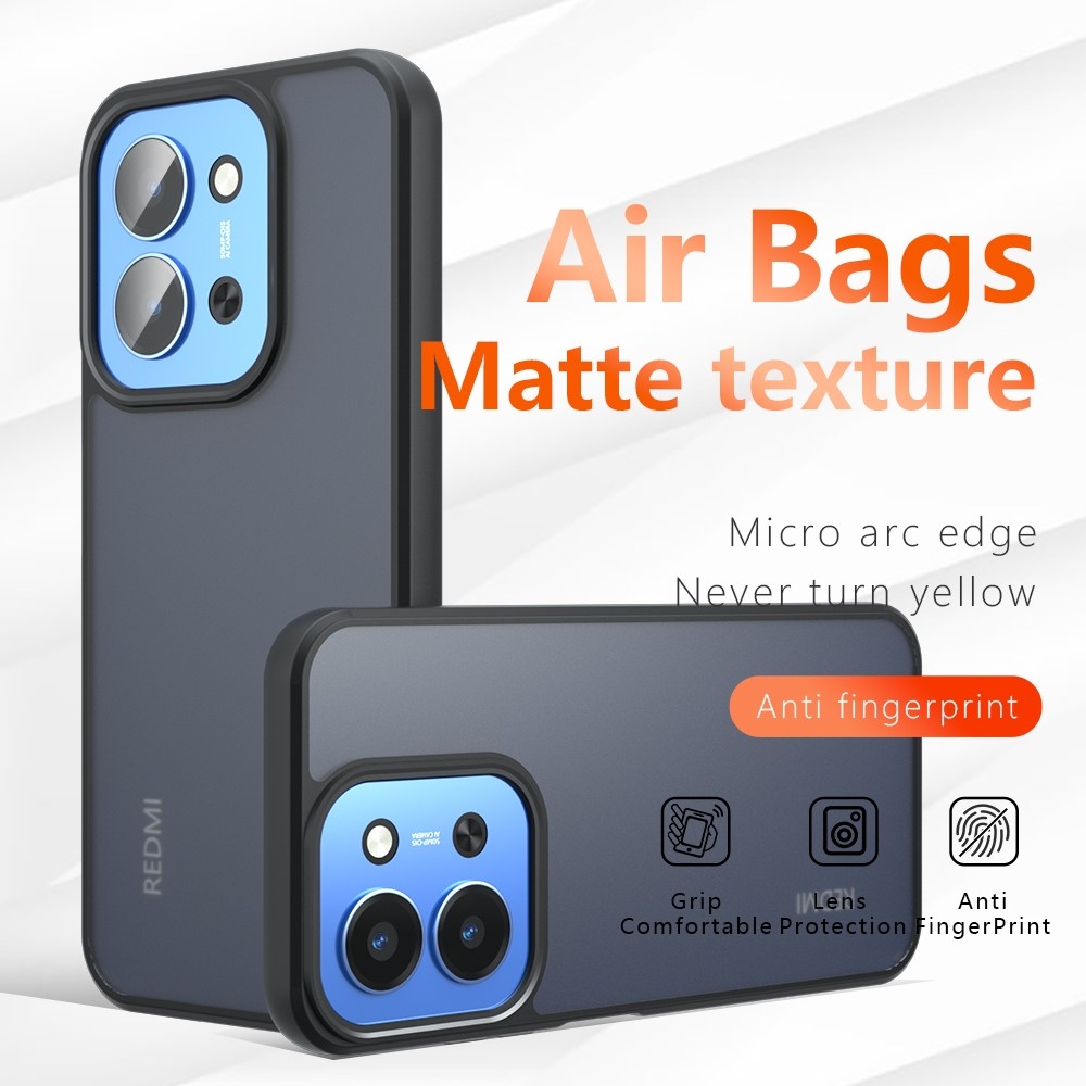 Matte zselés tok MagSafe tok a Xiaomi Redmi 15C 4G/5G (173mm) - fekete