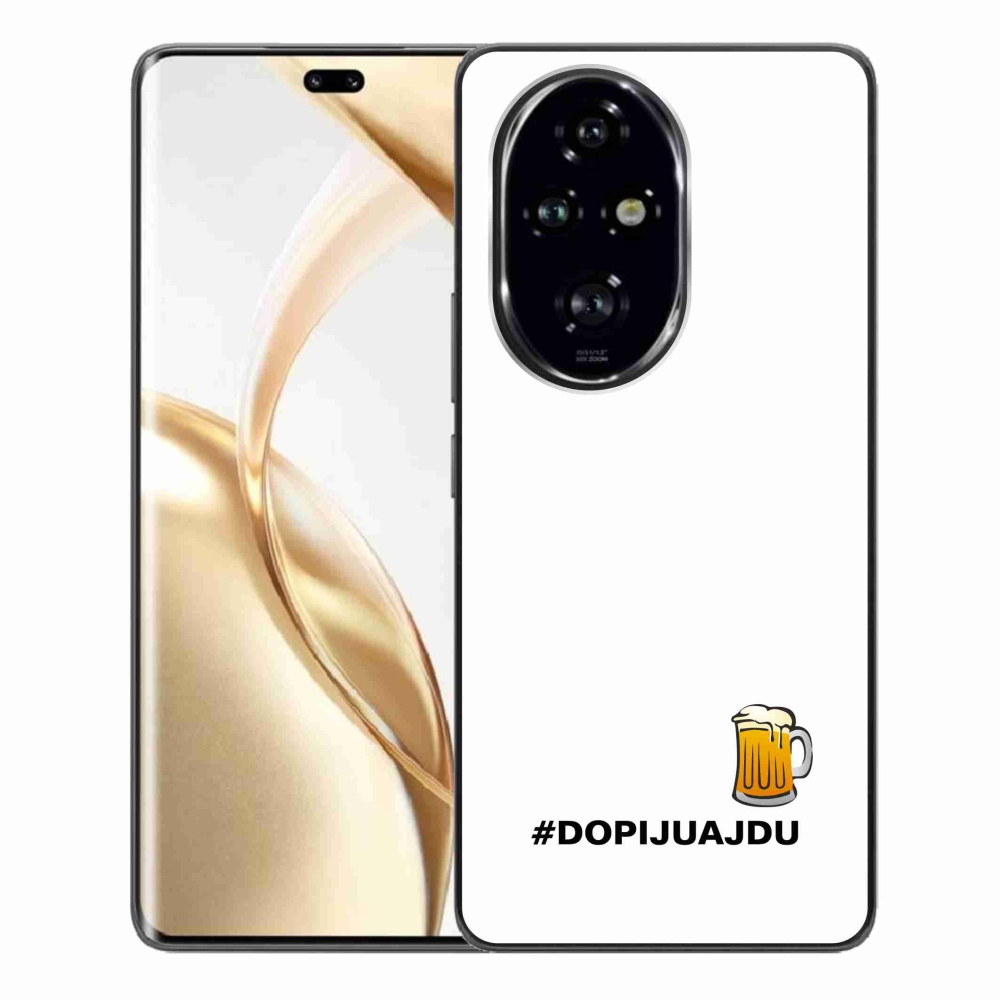 Gél borító mmCase a Honor 200 Pro 5G számára - sör motívum 1 fehér háttér