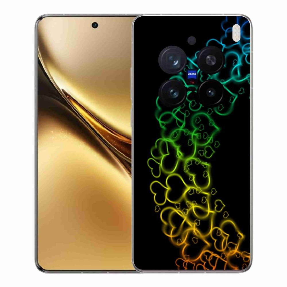 Zselés borítás mmCase a Vivo X200 Pro 5G készülékhez - színes szívek