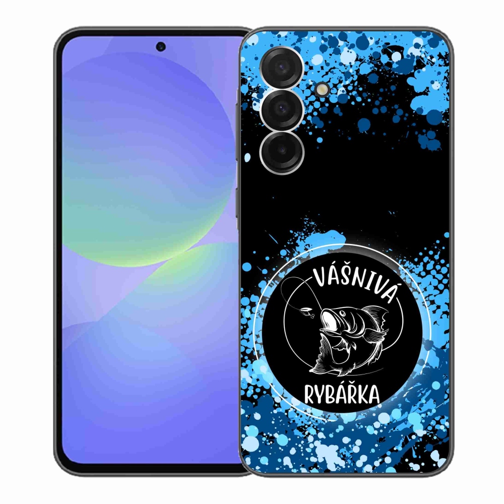 Gél borító mmCase Samsung Galaxy A36 5G - szenvedélyes halásznő fekete háttérrel