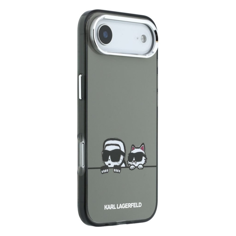 Karl Lagerfeld IML K&CH fejek logója MagSafe hátlap iPhone Air fekete színűre