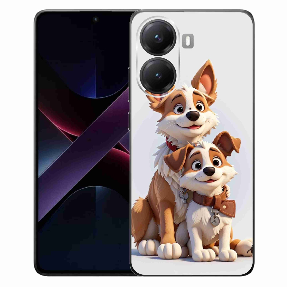 Gél borító mmCase a Xiaomi Poco X7 Pro 5G számára - rajzoló kutyák