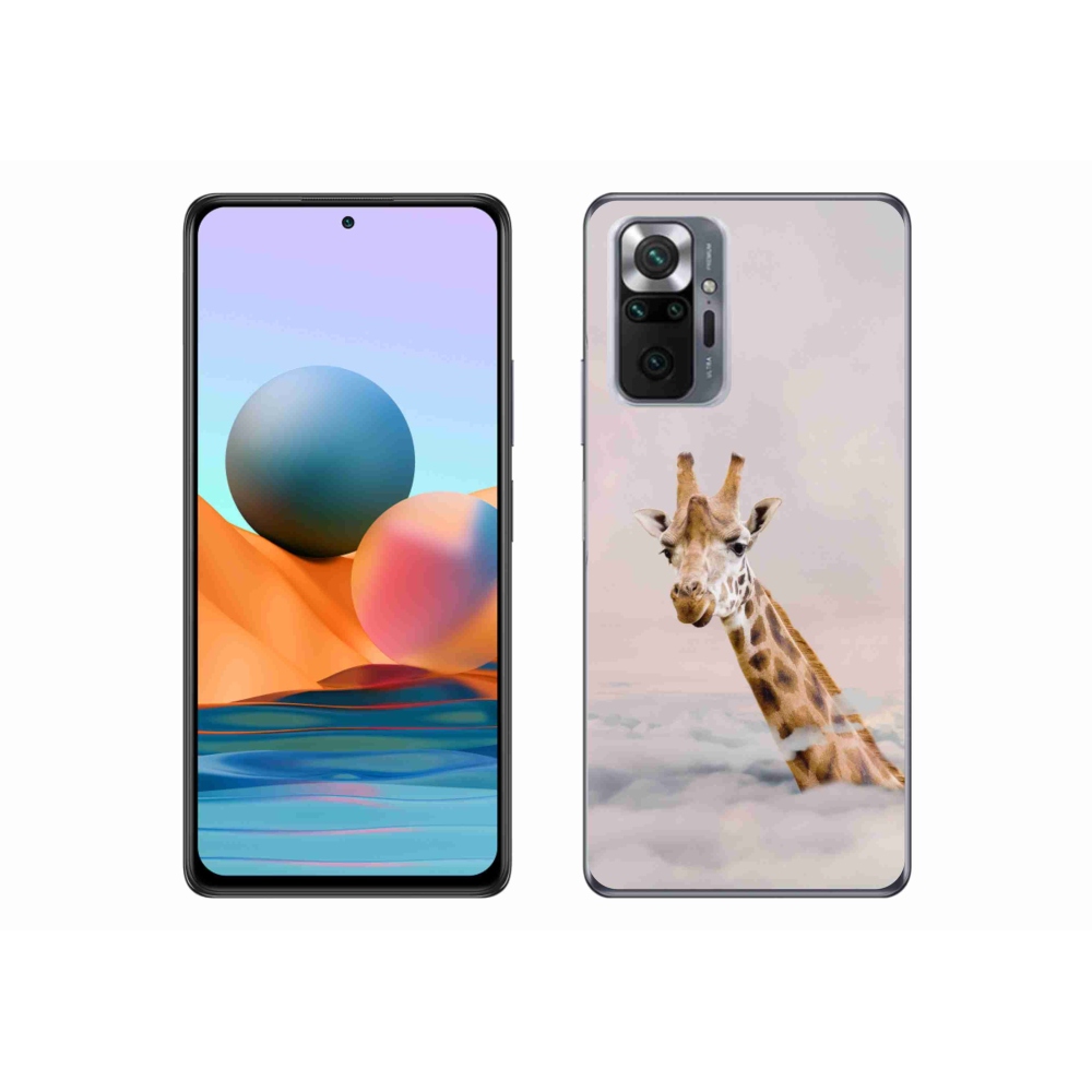 Gél borítás mmCase a Xiaomi Redmi Note 10 Pro készülékhez - zsiráf a felhőkben
