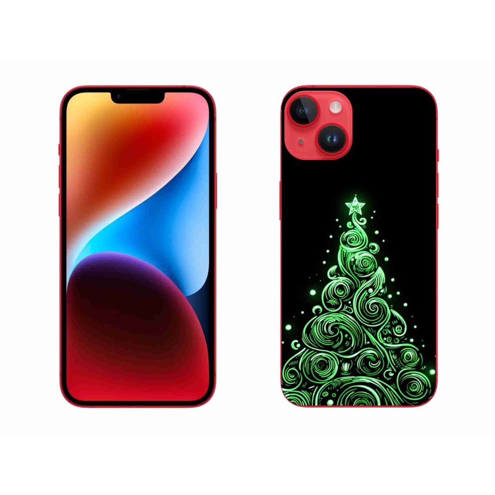 Gél borítás mmCase iPhone 14 Plus készülékhez - neon karácsonyfa 3