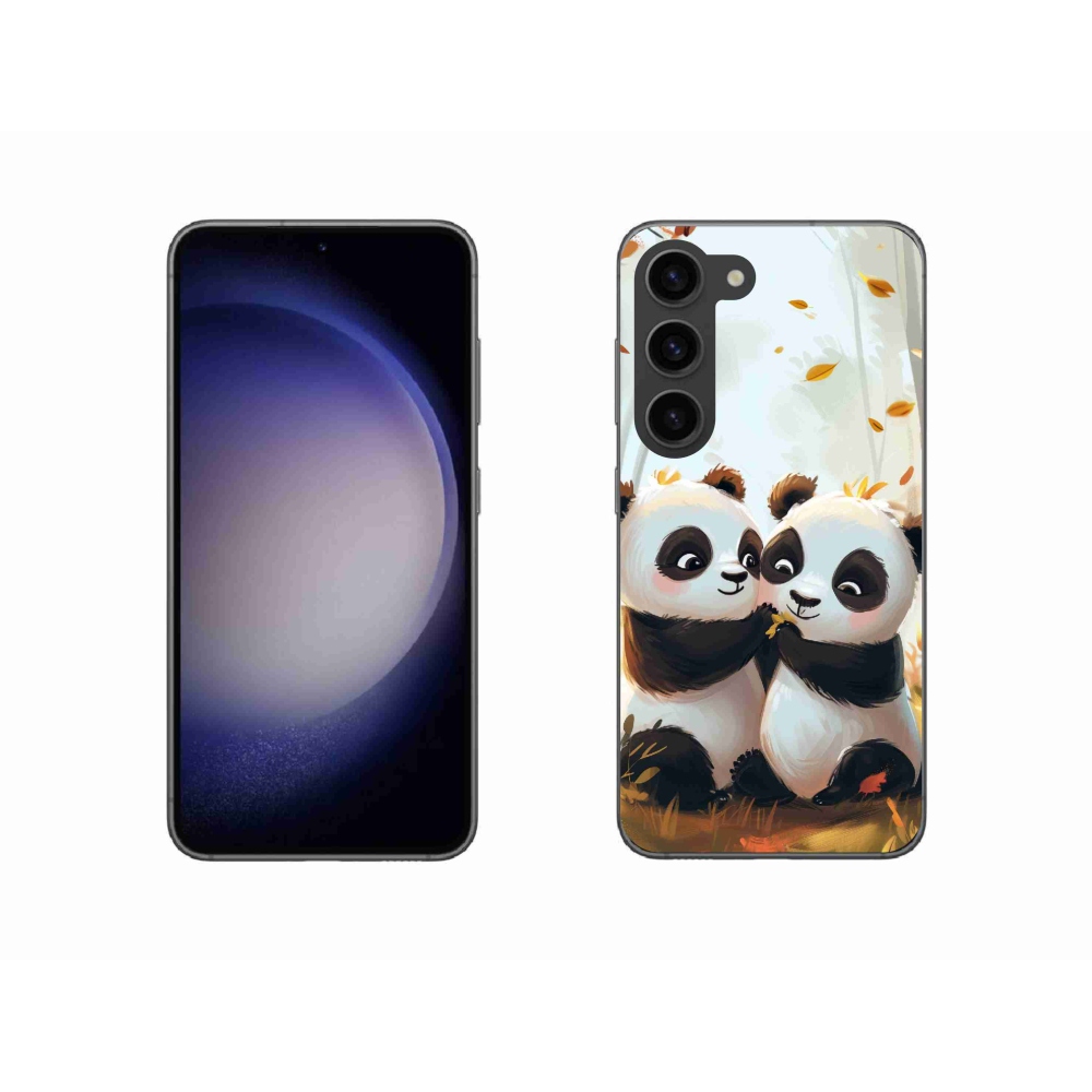 Zselés borítás mmCase Samsung Galaxy S23 5G készülékhez - pandák