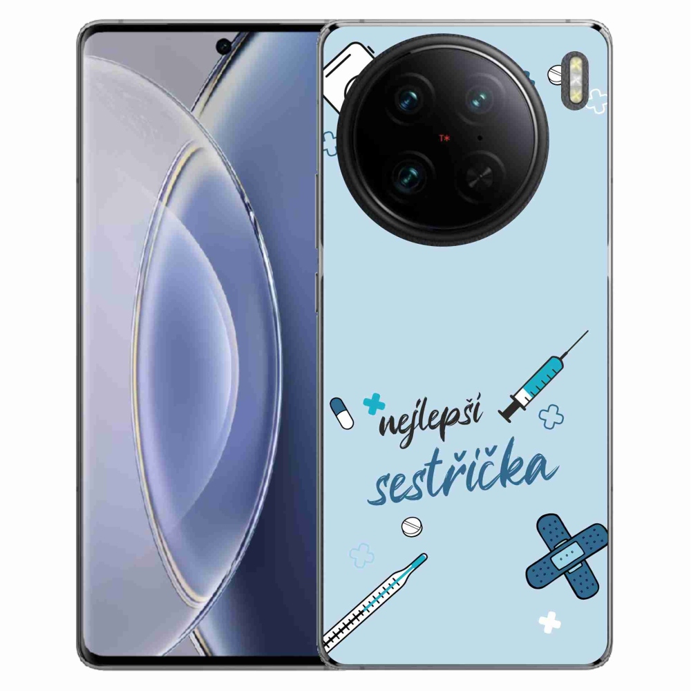 Gél borítás mmCase a Vivo X90 Pro-n - a legjobb kishúg kék háttérrel