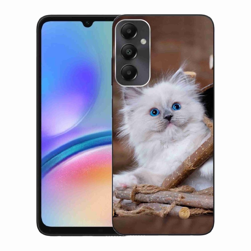 Gél védőhuzat mmCase Samsung Galaxy A05s készülékhez - fehér cica