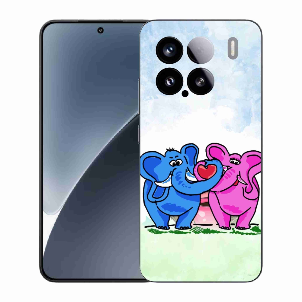 Gél borító mmCase a Xiaomi 15-öshöz - szerelmes elefántok