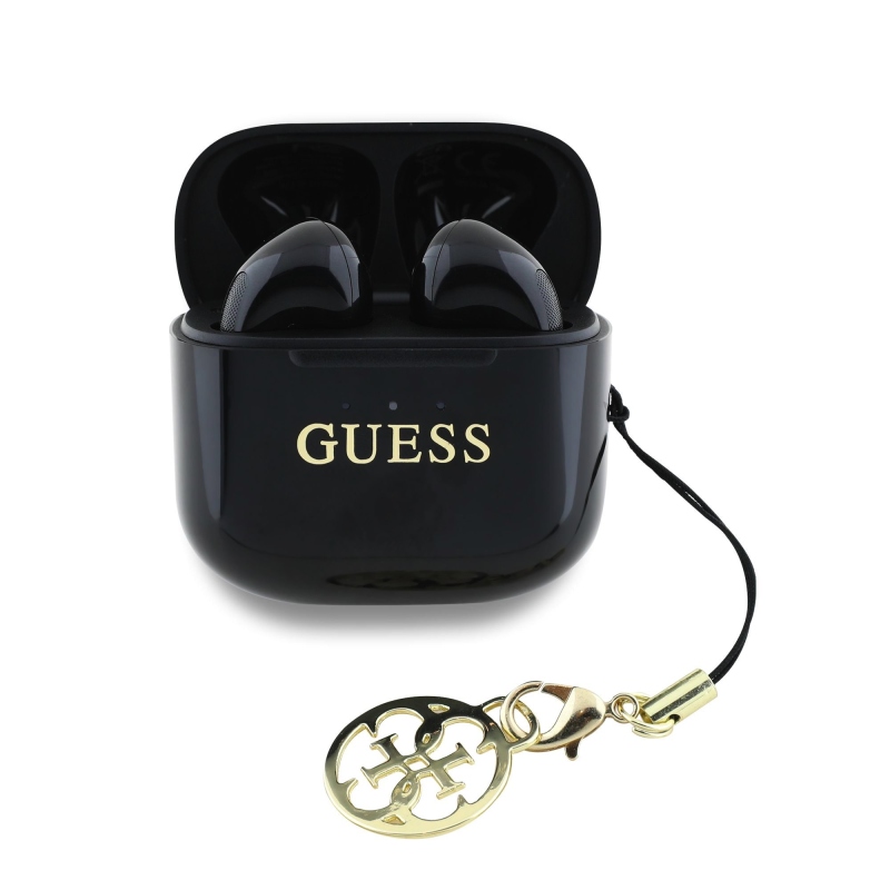 Guess Classic Logo Charm TWS vezeték nélküli fejhallgató fekete