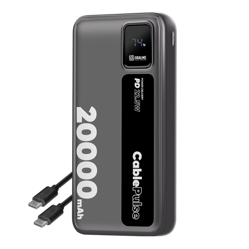 CSOMAGOLÁS: ME CablePulse Powerbank 20000mAh 22,5W Fekete