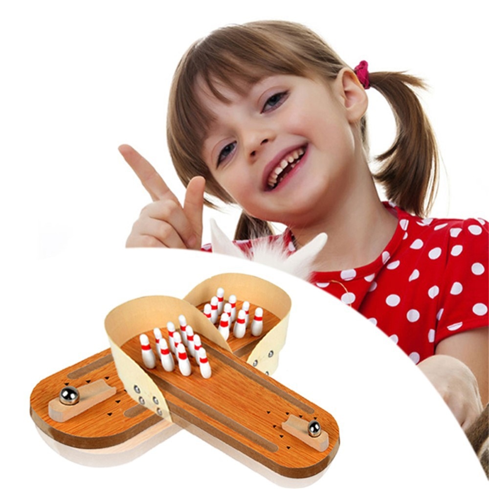 Fa asztali bowling gyerekeknek