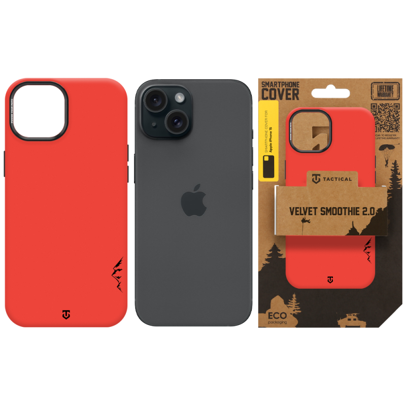 Tactical MagForce Velvet Smoothie 2.0 tok az Apple iPhone 15-hez, Chili színben
