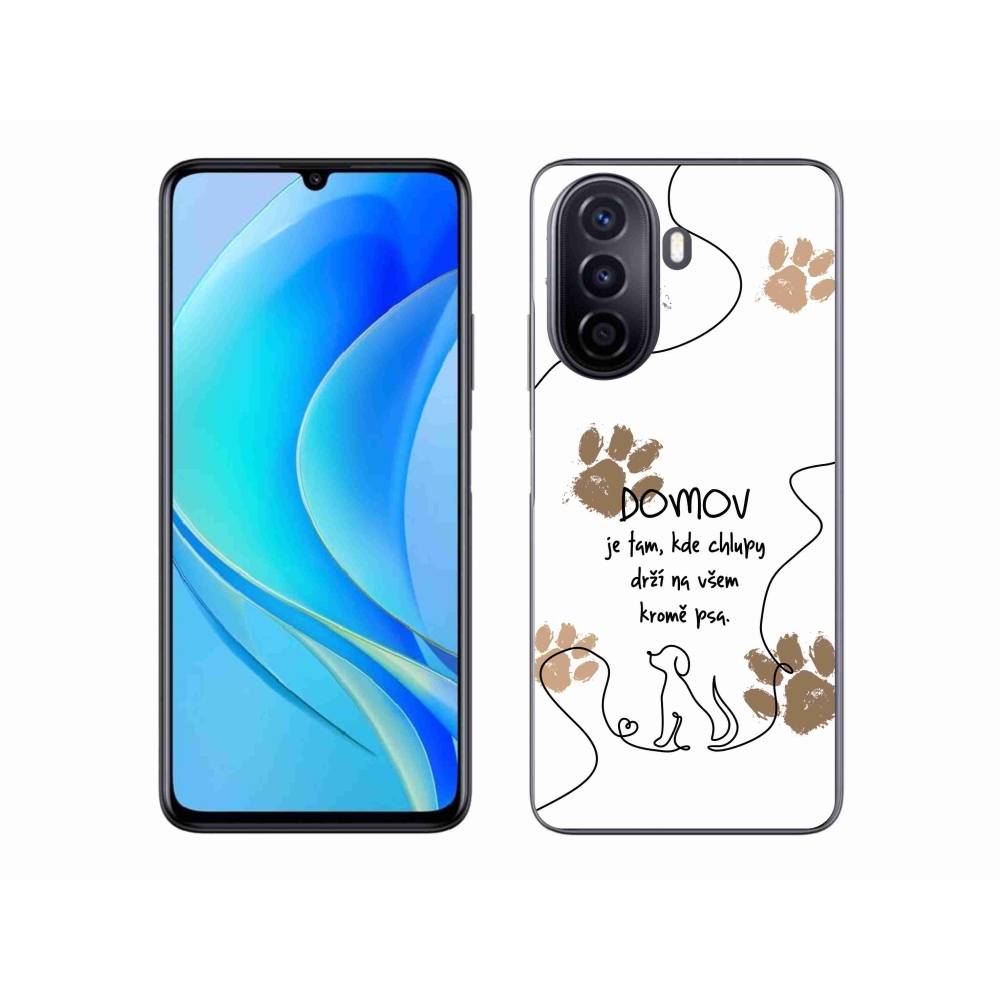 Gél borító mmCase a Huawei Nova Y70 készülékhez - kutya motívum fehér háttérrel