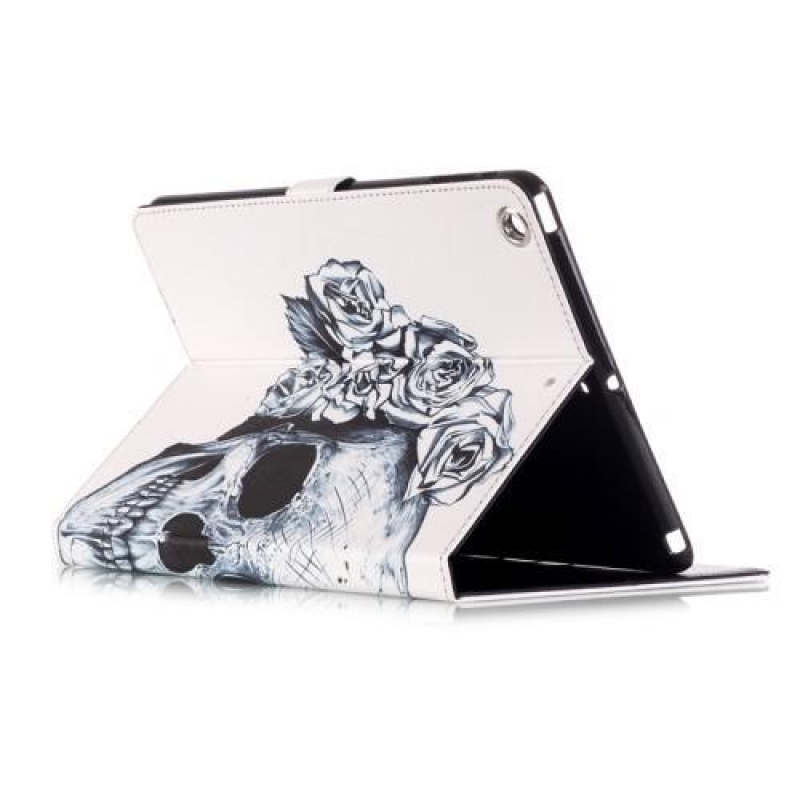 Image PU bőr könyvtáska iPad mini / iPad mini 2 / iPad mini 3 - koponya