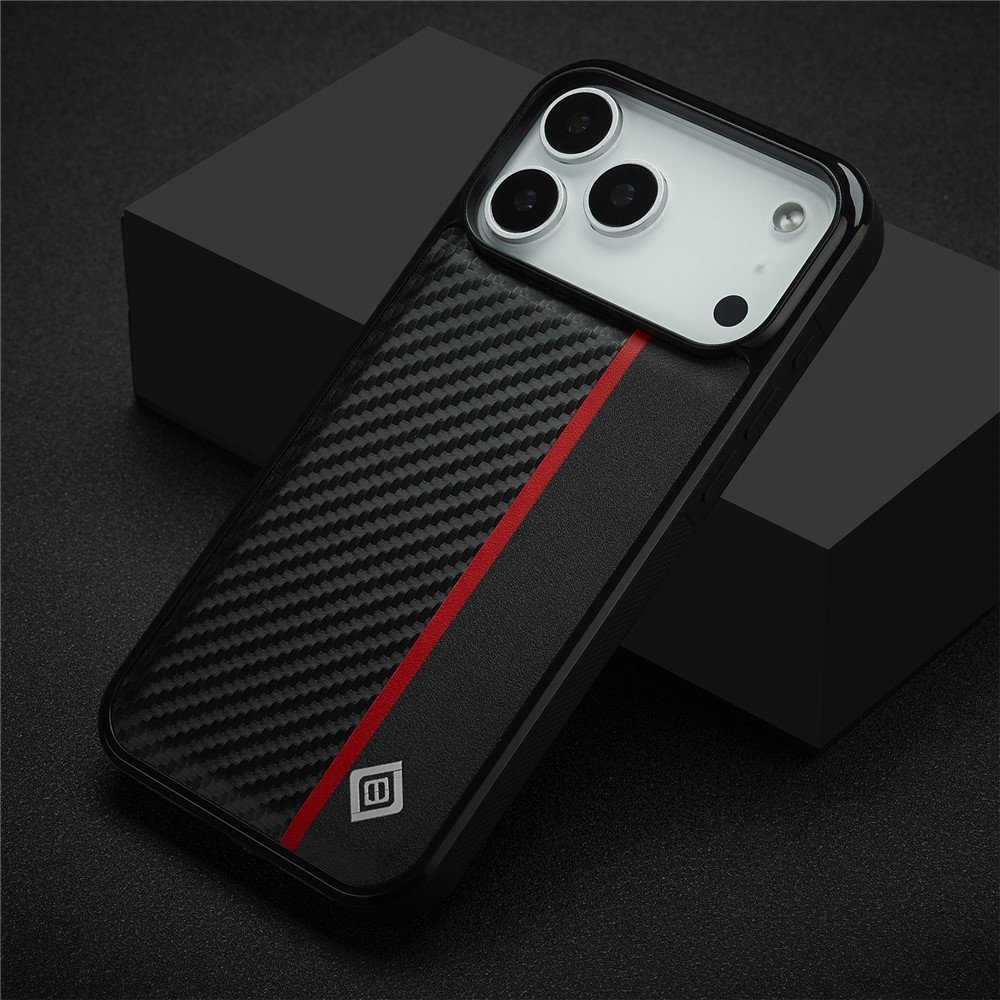 IMEEKE strapabíró gél tok az iPhone 18 Pro Max/17 Pro Max készülékhez – fekete/piros