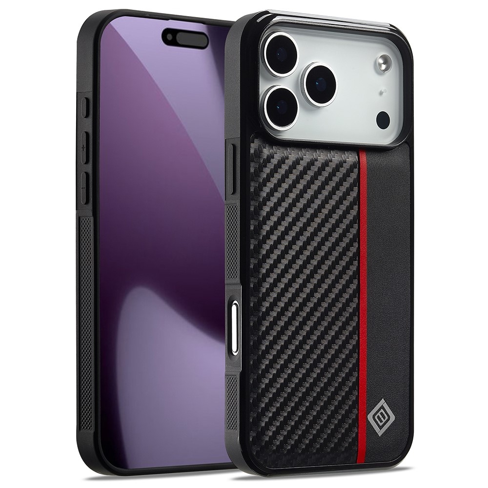 IMEEKE strapabíró gél tok az iPhone 18 Pro Max/17 Pro Max készülékhez – fekete/piros