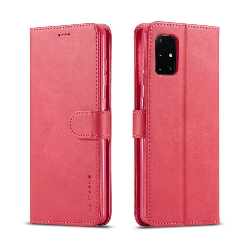 IMEEKE PU bőr pénztárca-tok a Samsung Galaxy A31 mobiltelefonhoz – rózsaszín