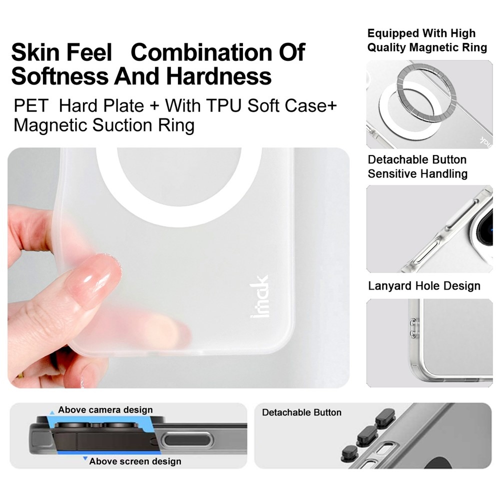 IMK candy gél tok MagSafe-fel Huawei Pura 80 Ultra-hoz - fehér