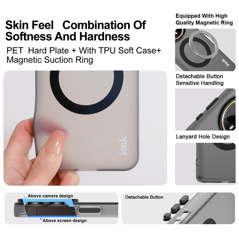 IMK candy gél tok MagSafe-fel Huawei Pura 80 Ultra - fekete