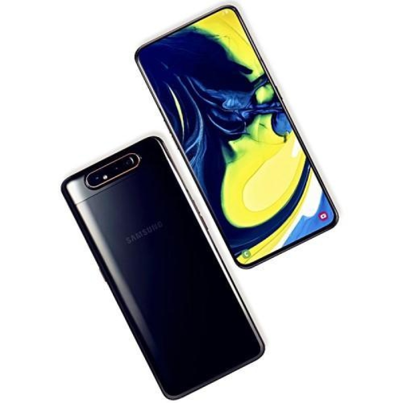 IMK teljes képernyős edzett üveg a Samsung Galaxy A80 készülékre - fekete szegély