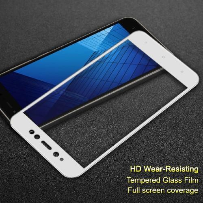 IMK teljes képernyő edzett üveg Xiaomi Redmi Note 5A Prime - fehér szegéllyel