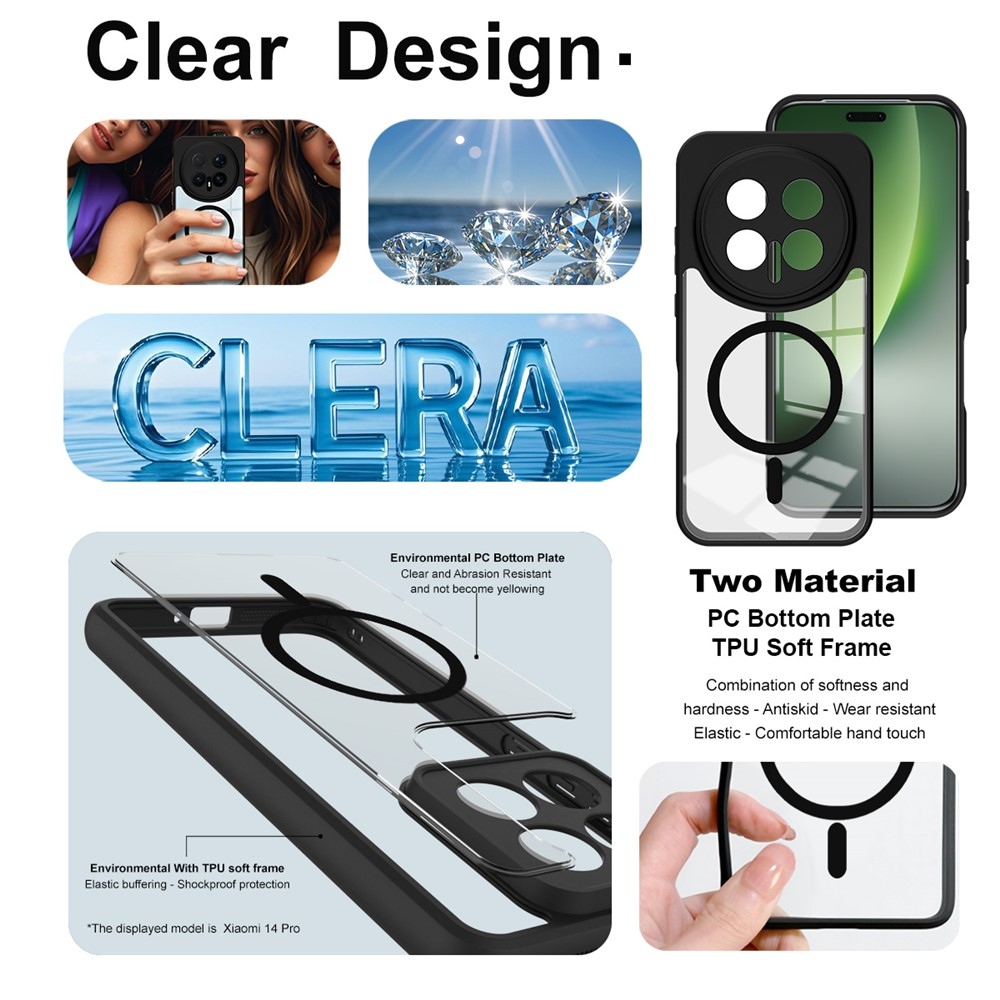 IMK zselés tok MagSafe támogatással a Honor Magic 8 Pro 5G készülékhez - fekete