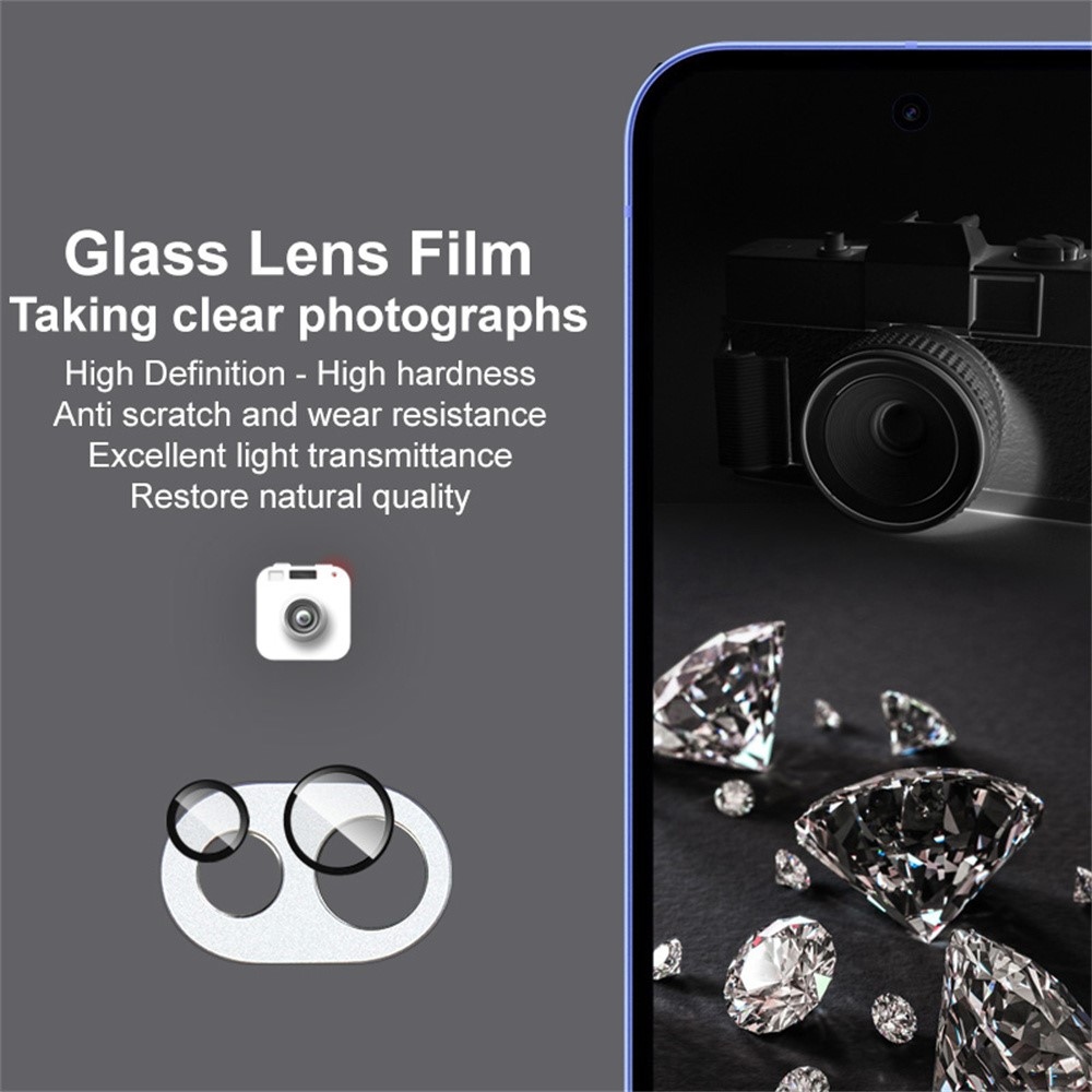 IMK fém borítás + kamera lencse üveg Google Pixel 10a - ezüst