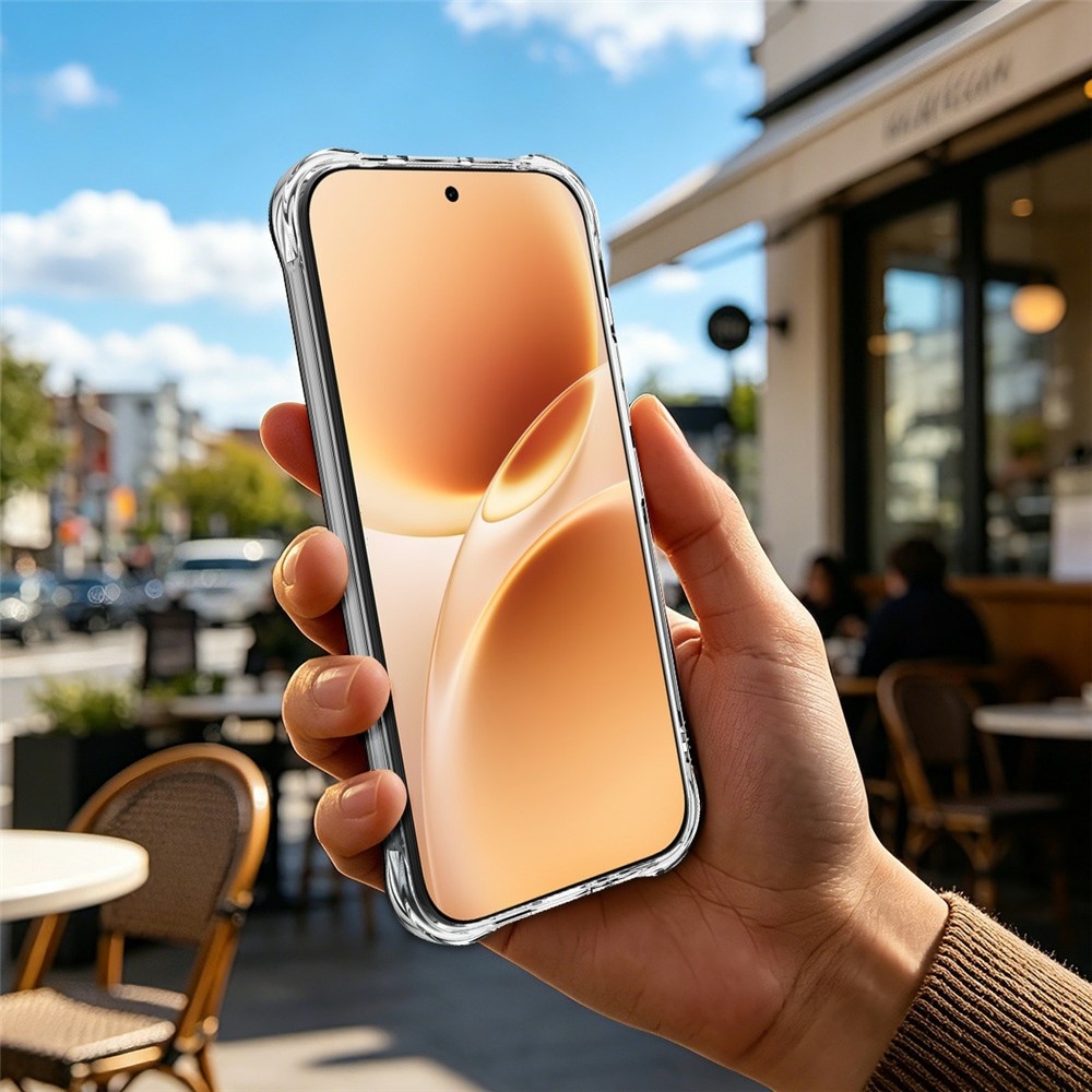IMK átlátszó zselés tok megerősített sarkokkal a Vivo V70 5G készülékhez