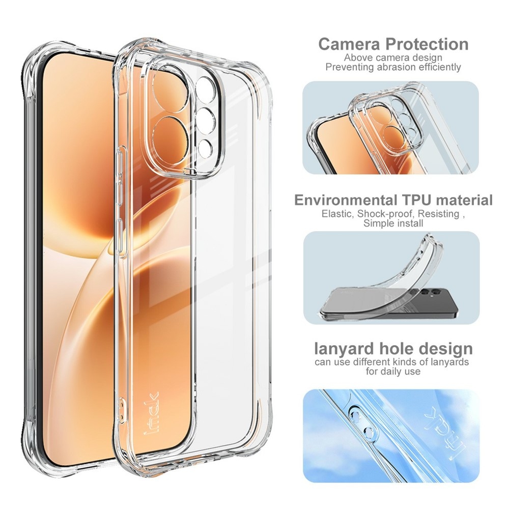 IMK átlátszó zselés tok megerősített sarkokkal a Vivo V70 5G készülékhez