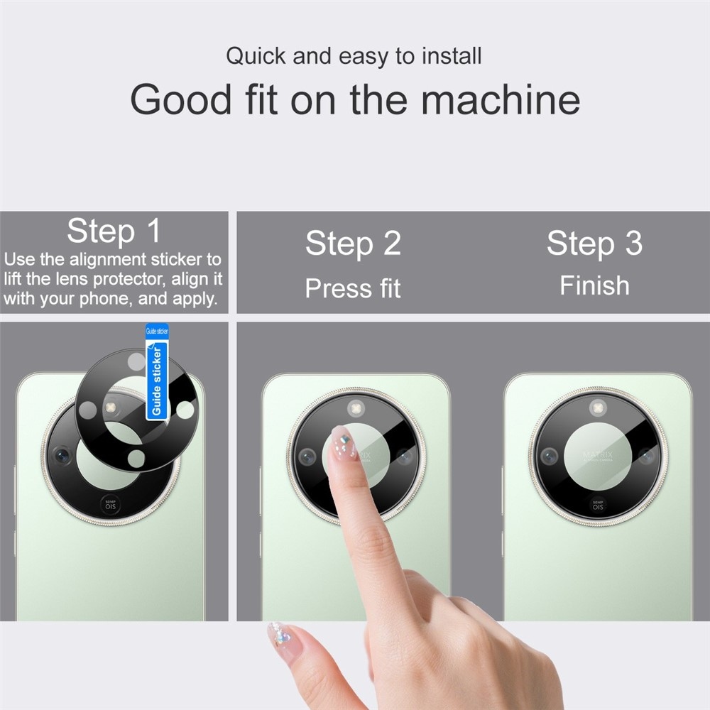 IMK kamera lencse üveg a Honor Magic 8 Lite 5G készülékhez - fekete