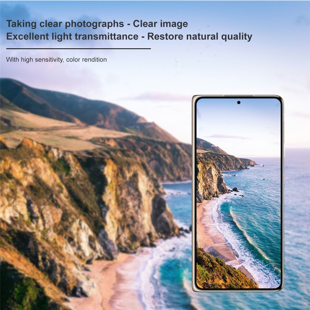 IMK üveg kameraobjektív a Huawei Mate X7 okostelefonhoz, rögzítőkerettel – fekete