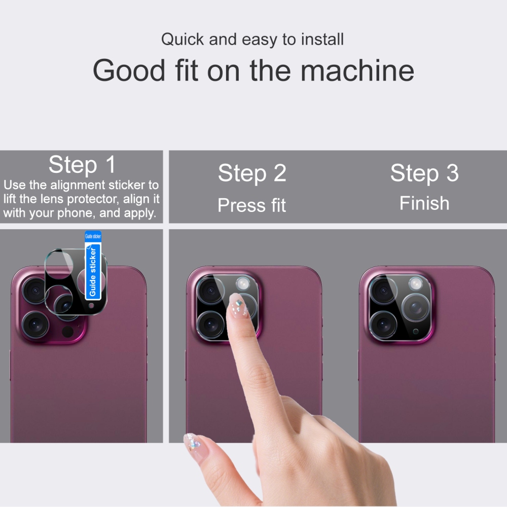 IMK üveg kameraobjektív az iPhone 18 Pro Max mobilhoz – fekete
