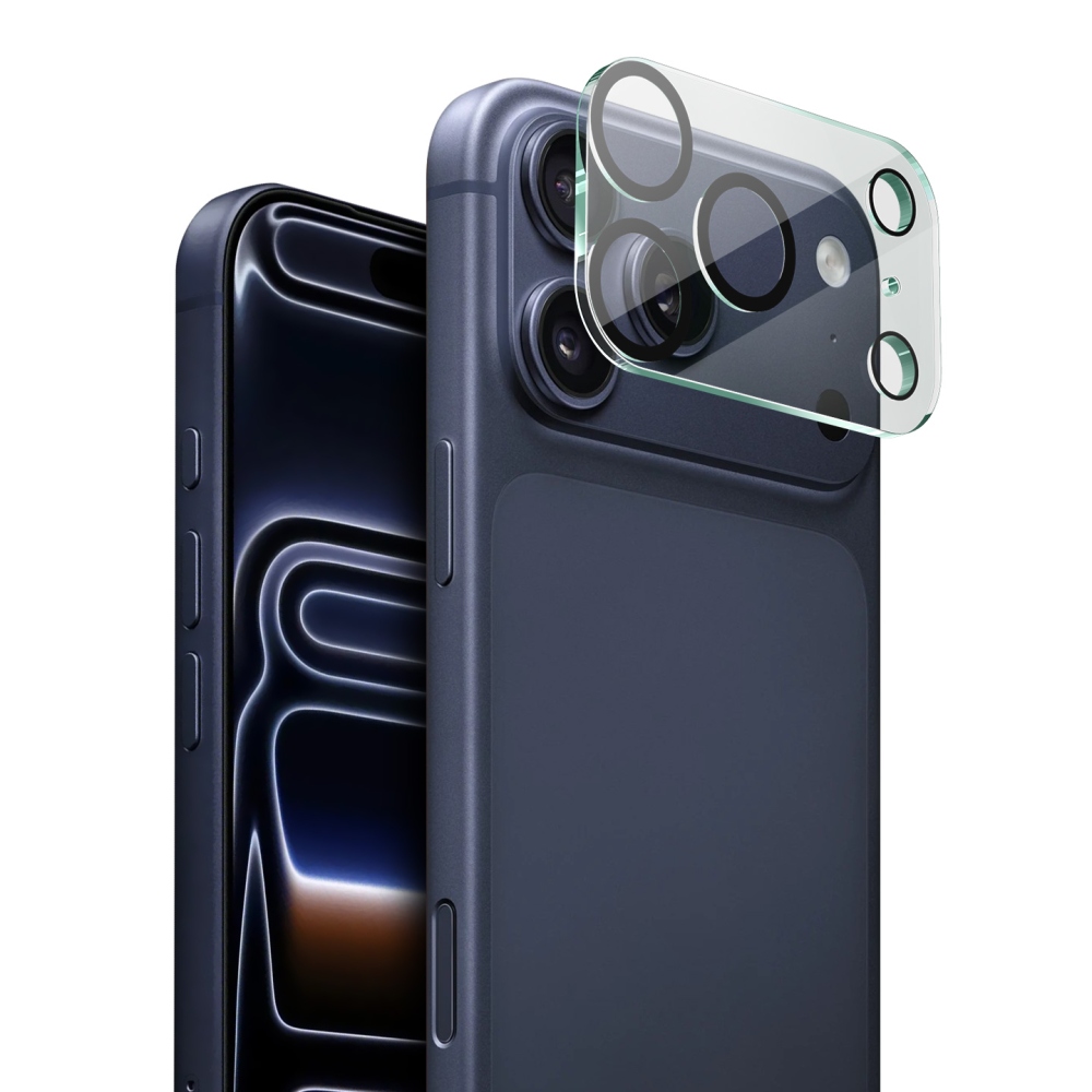 IMK üveg védőfólia az iPhone 18 Pro Max kamera lencséjéhez – fekete gyűrűkkel
