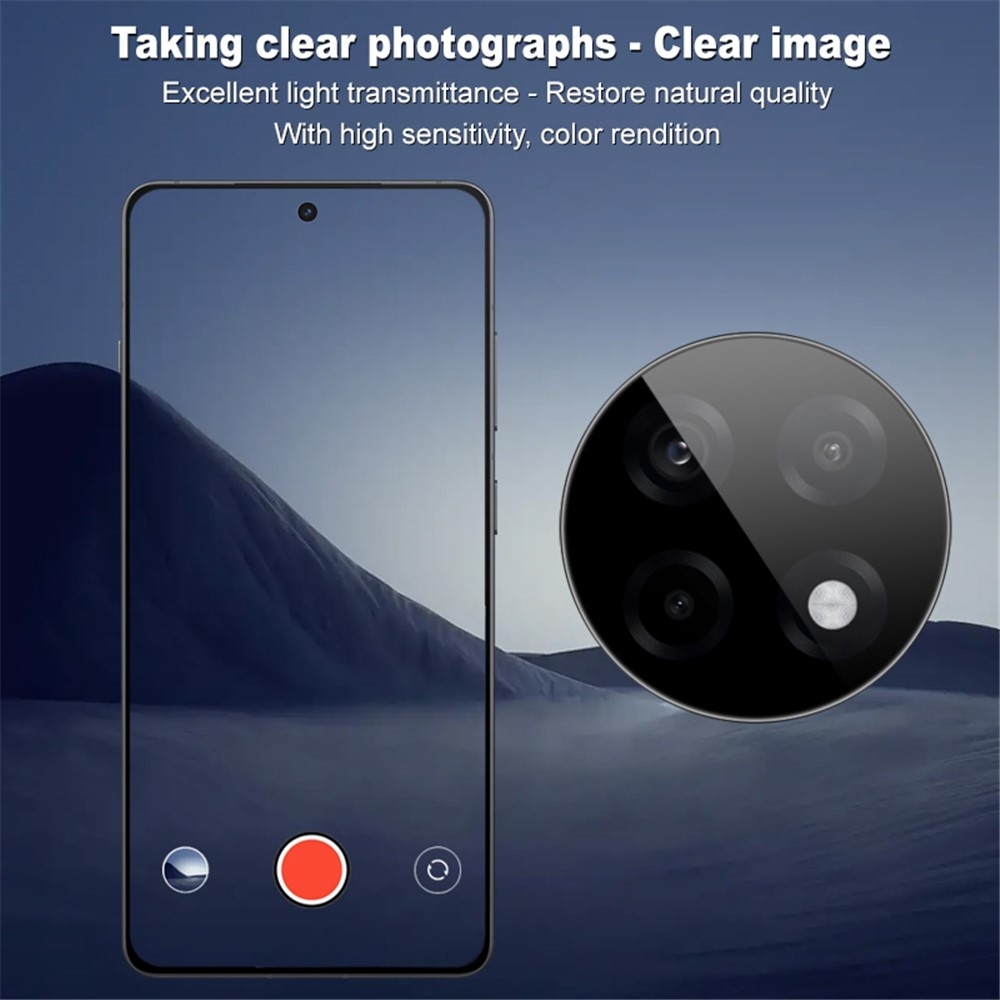 IMK kamera lencse üveg OnePlus 13R 5G kamerához, applikációs kerettel - fekete