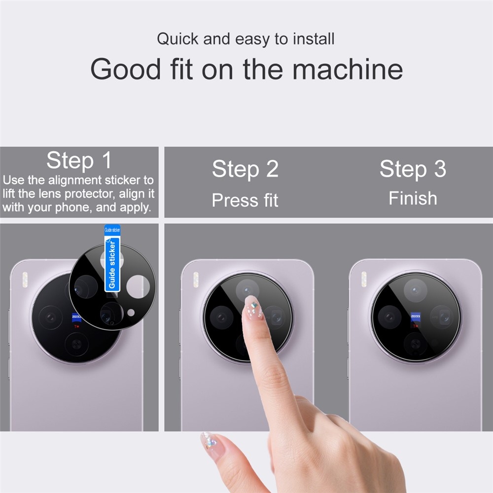 IMK kameralencse üveg Vivo X300 5G telefonhoz - fekete