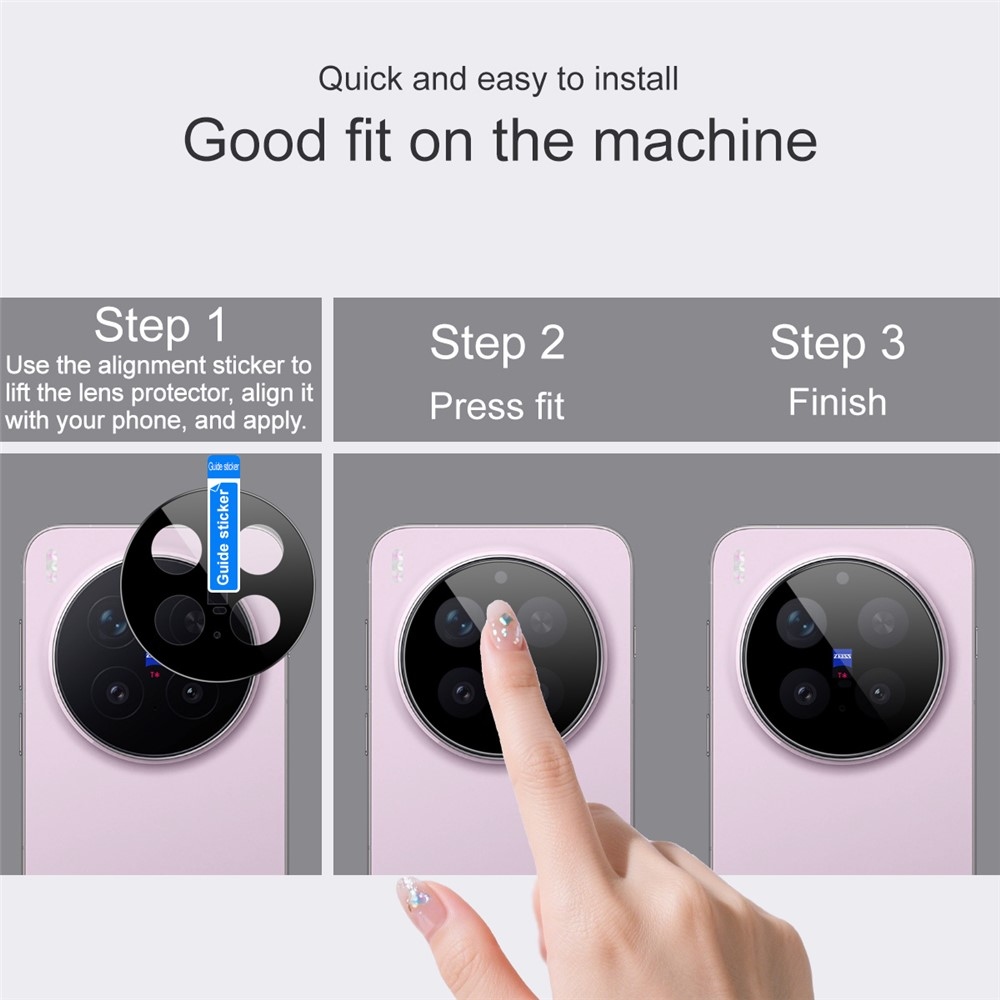 IMK kameralencse üveg Vivo X300 Pro 5G-hez - fekete