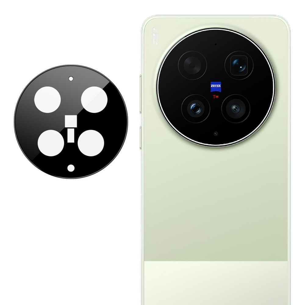IMK kamera lencse üveg a Vivo X300 Ultra 5G fényképezőgéphez, applikációs kerettel - fekete