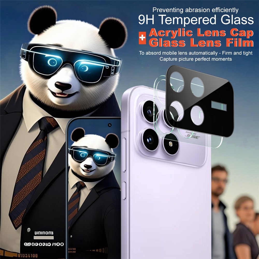 IMK kamera lencse üveg a Xiaomi Poco F8 Pro 5G kamerához - fekete