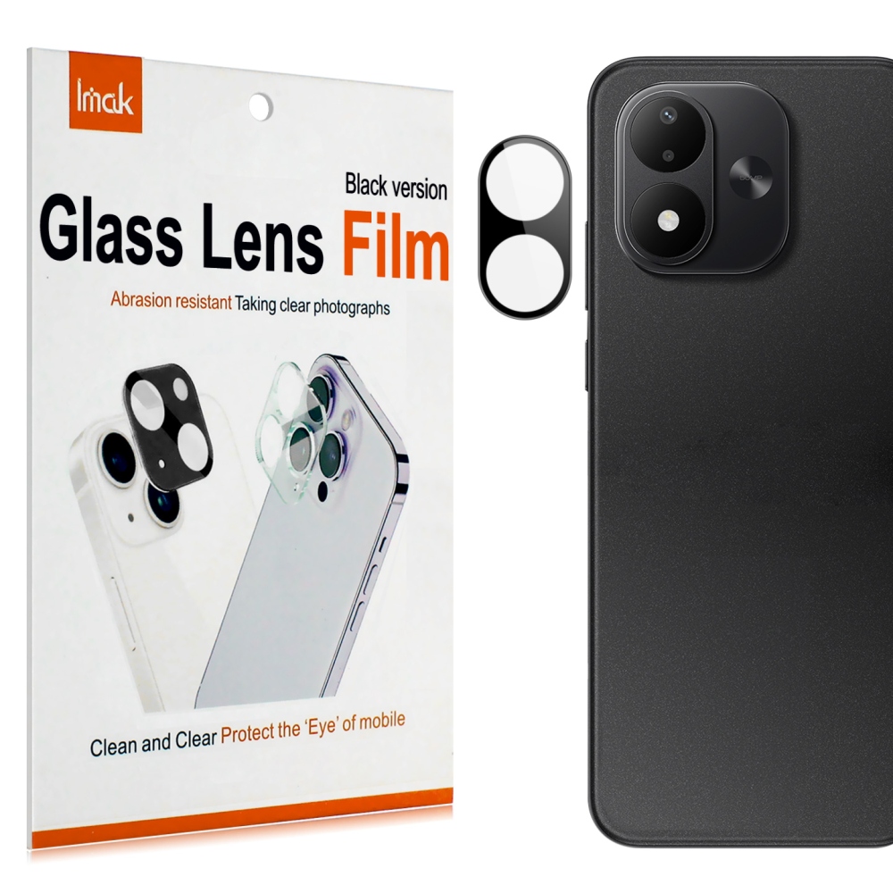 IMK üveg lencse a Xiaomi Redmi Note 17 4G/5G mobiltelefonhoz – fekete