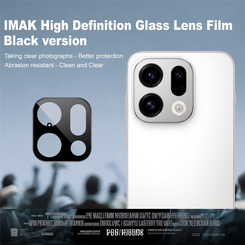 IMK kamera lencse üveg Oppo Find X9 5G - fekete