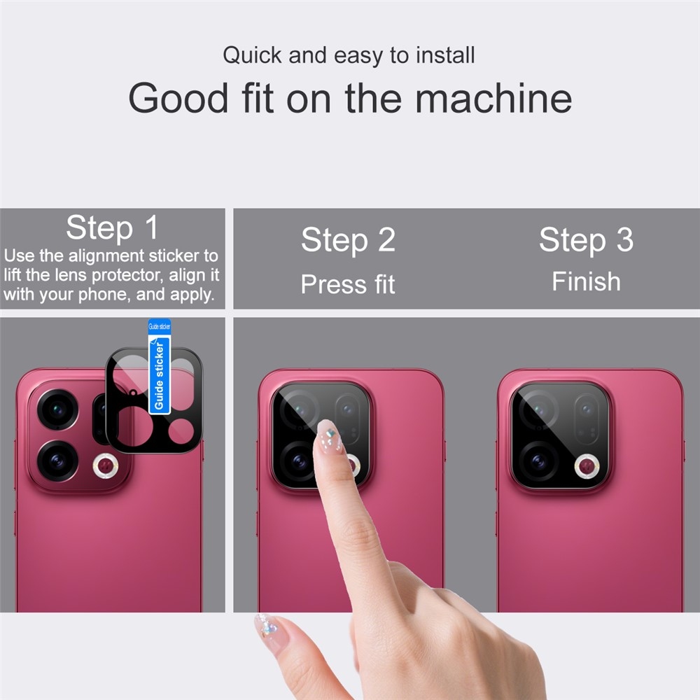 IMK kamera lencse üveg Oppo Find X9 5G - fekete