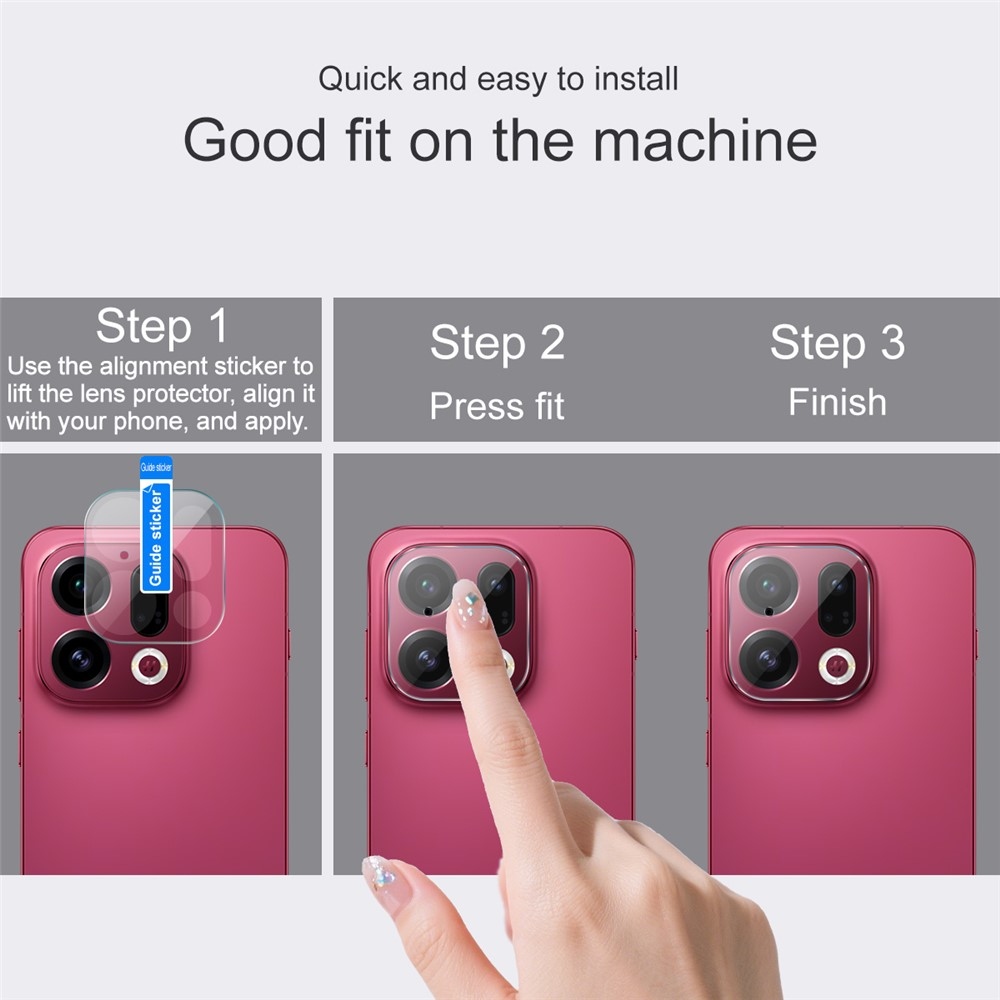 IMK kamera lencse üveg az Oppo Find X9 5G kamerán