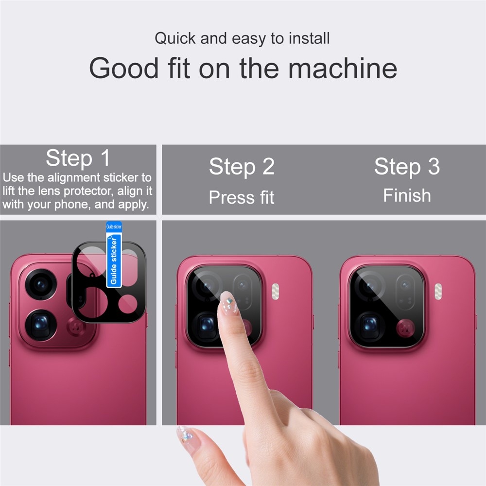 IMK kamera lencse üveg az Oppo Find X9 Pro 5G kamerán - fekete