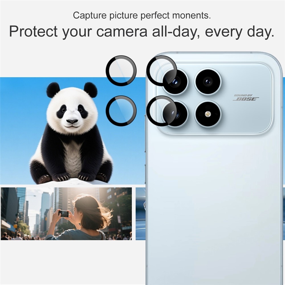 IMK kamera lencse üveg a Xiaomi Poco F8 Pro 5G-n (különálló üveg) alkalmazáskerettel