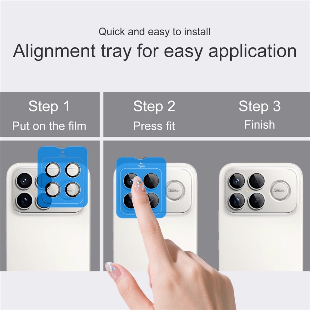 IMK kamera lencse üveg a Xiaomi Poco F8 Ultra 5G-n (különálló üveg) alkalmazáskerettel