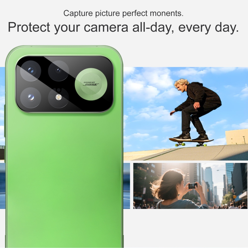 IMK kameraobjektív-üveg a Xiaomi Poco F9 Pro 5G-hez (önálló üvegek) felszerelő kerettel – fekete