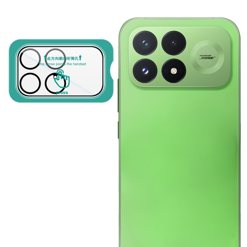 IMK kameraobjektív-üveg a Xiaomi Poco F9 Pro 5G-hez (önálló üvegek) felszerelő kerettel