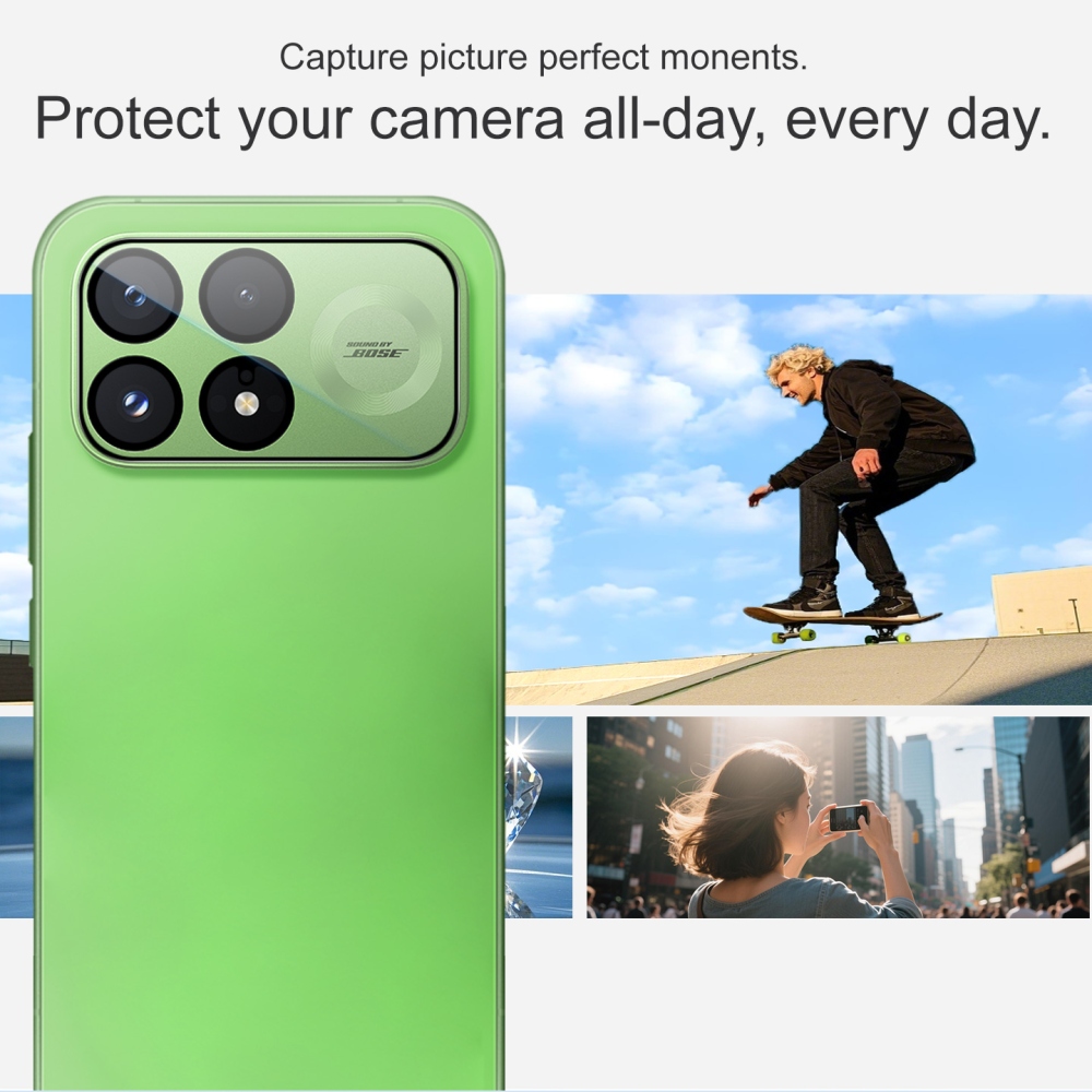 IMK kameraobjektív-üveg a Xiaomi Poco F9 Pro 5G-hez (önálló üvegek) felszerelő kerettel