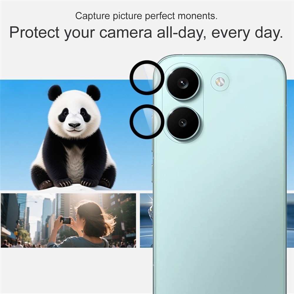 IMK kamera lencse üveg a Xiaomi Poco X8 Pro 5G-n (különálló üveg) alkalmazáskerettel